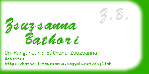 zsuzsanna bathori business card