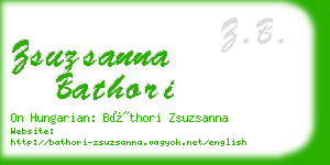 zsuzsanna bathori business card